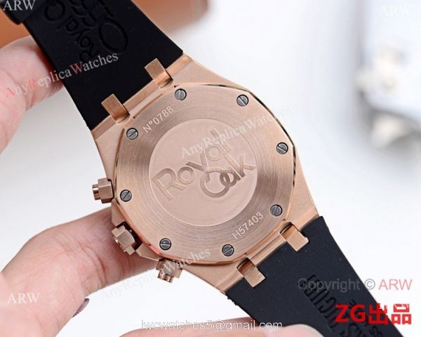 Replica Audemars Piguet Royal Oak Watch Rose Gold Chrono 42mm 3