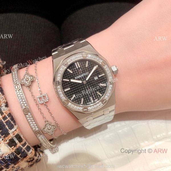 Copy Audemars Piguet Royal Oak Lady Watches SS Diamond Bezel 3