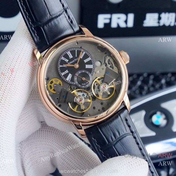 Replica Audemars Piguet Royal Millenary Rose Gold Skeleton Watches 3