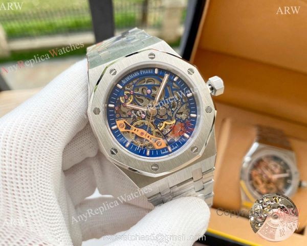 Replica Audemars Piguet Skeleton Royal Oak Watches Two Tone Rose Gold 3