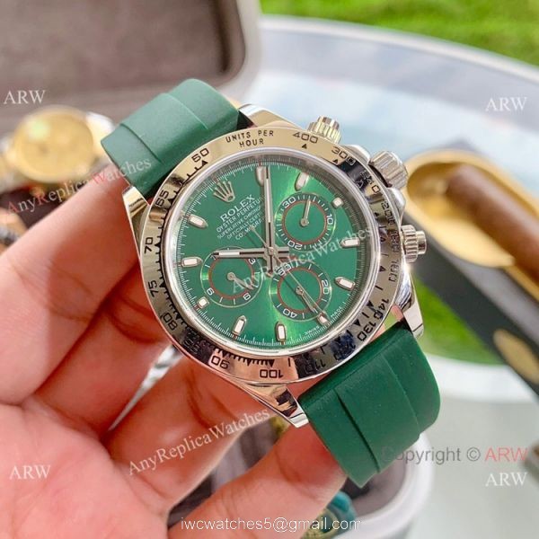 Rolex Daytona Panda Dial Rubber Strap Watches 40mm 3