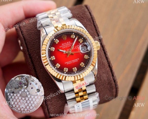 Swiss Quality Rolex Datejust Watches Two Tone Green Dial 3