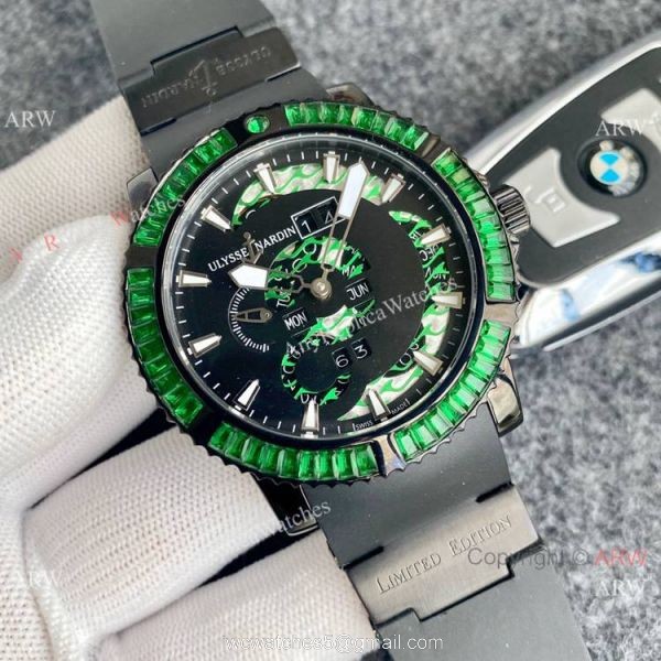 Best Replica Ulysse Nardin Diamond Watch Extra Large Face Mens Watches 3