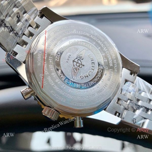 Copy Breitling Navitimer Tourbillon Steel Automatic Men Watch White Dial 3