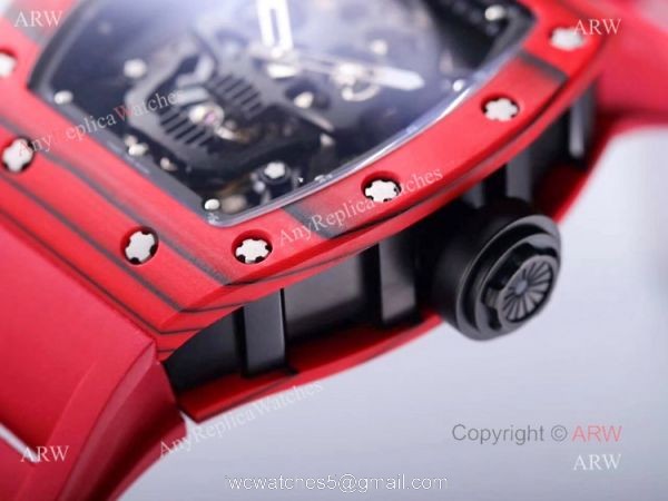 Red Skull Richard Mille Tourbillon RM 052 Knockoff Watch For Men 3