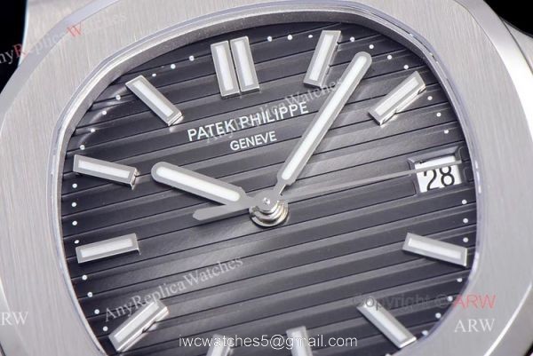 (GR) V2 Version Swiss Replica Patek Philippe Nautilus 5711 Stainless Steel Grey Dial Mens Watch 3