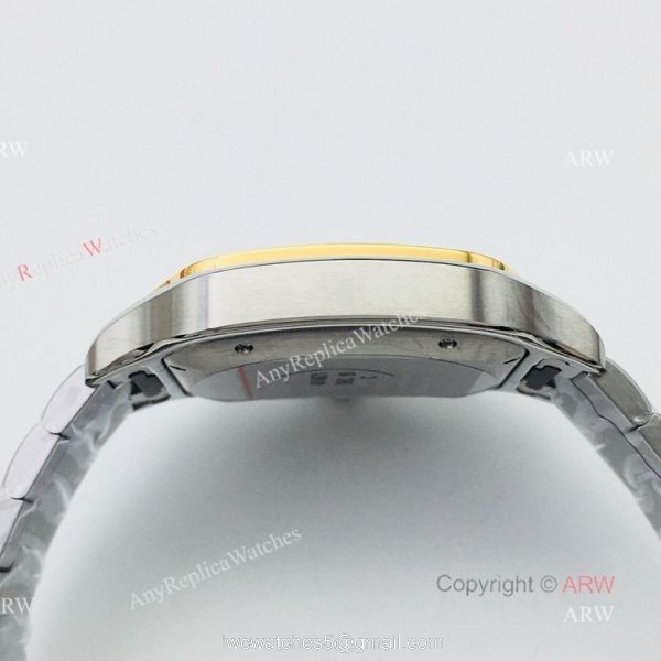 1:1 Copy Cartier Santos Silver Gold Best Replica Watches with SmartLink QuickSwitch Band 3