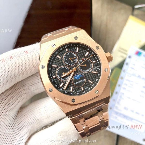 Audemars Piguet Royal Oak Perpetual Calendar Copy Watches Rose Gold 3