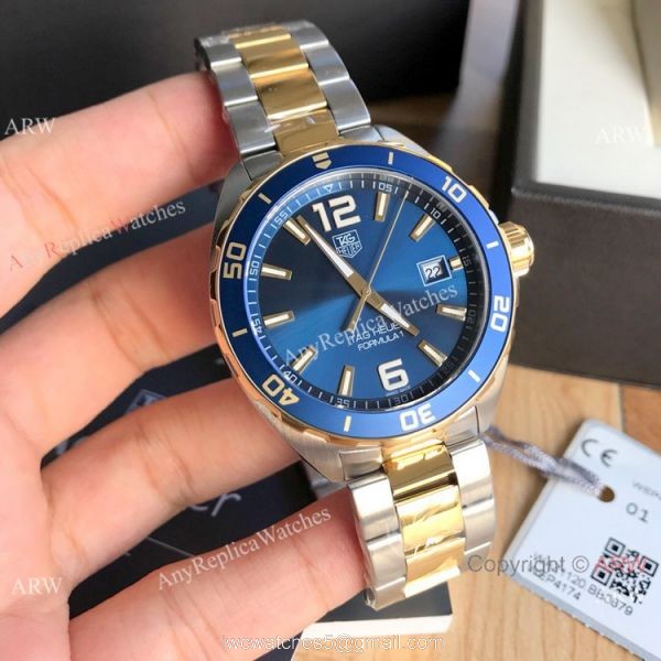 Swiss Replica TAG Heuer Formula One Watch Two Tone Blue Face 3