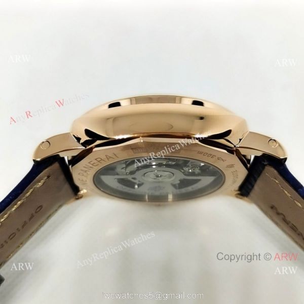NEW! Luminor Marina PAM01112 Rose Gold Fake Panerai Watch 3