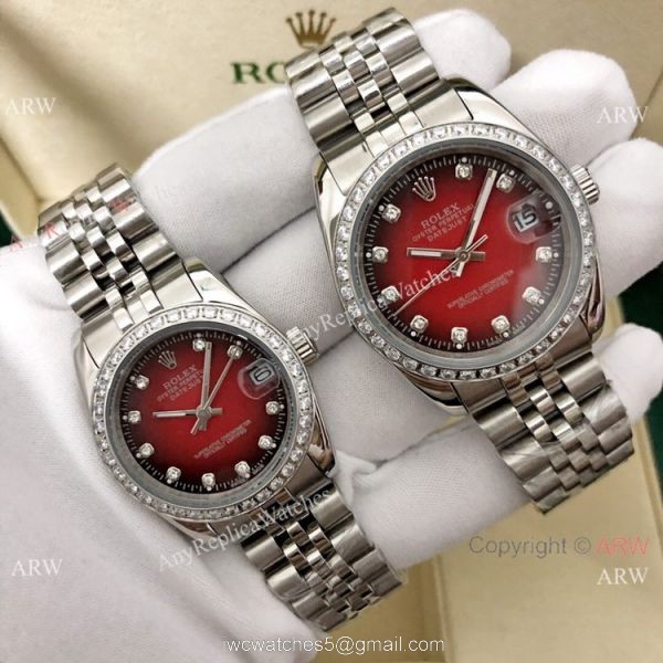 36mm and 31mm Copy Rolex Datejust Jubilee White Mother of Pearl Watch 3