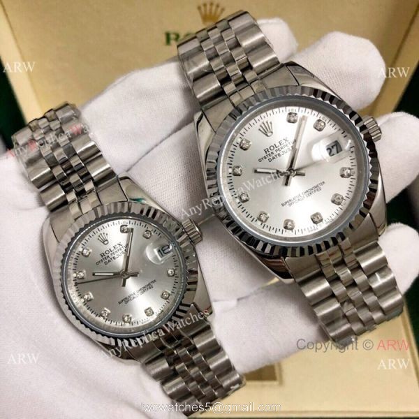 Clone Rolex Datejust Lover Watch Stainless Steel D-Red Dial 3