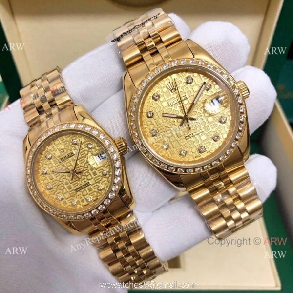 Fake Rolex Datejust Jubilee Band Yellow Gold Watch 36mm and 31mm 3