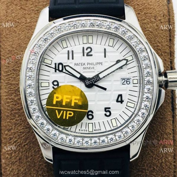 PFF Factory Swiss Patek Aquanaut Luce Lady Watch White Dial Diamond Bezel 3