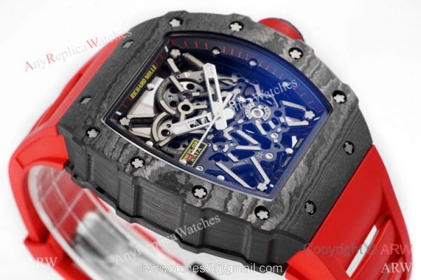 Swiss 1:1 Replica Richard Mille Rafael Nadal RM35-02 Watch Red Rubber Strap 3