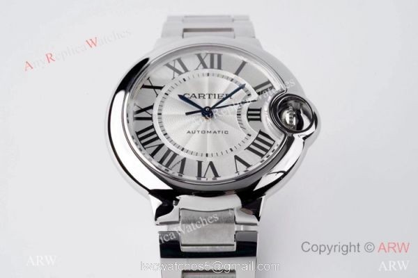 AF 1:1 Best Edition Cartier Ballon Bleu 33mm Replica Watch Stainless Steel 3
