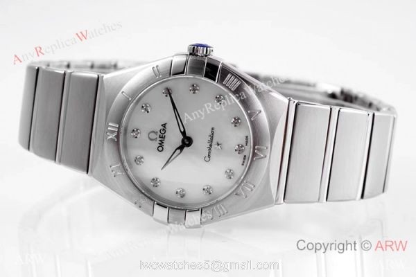 NEW Swiss Copy Omega Constellation Silver Steel Watch 28mm Women 3
