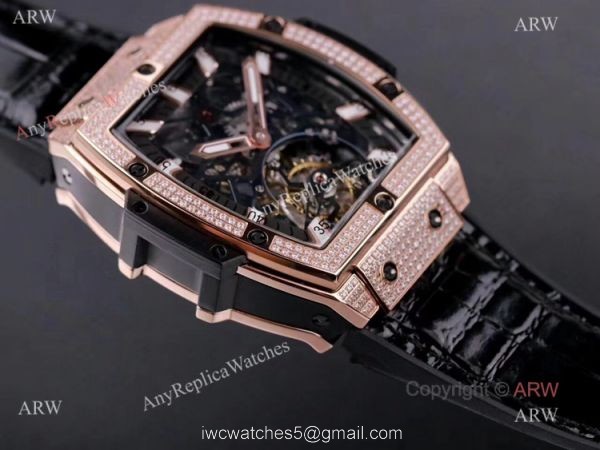 Best Hublot Masterpiece Mp-06 Senna Rose Gold Diamond Tourbillon Watch Replica 3