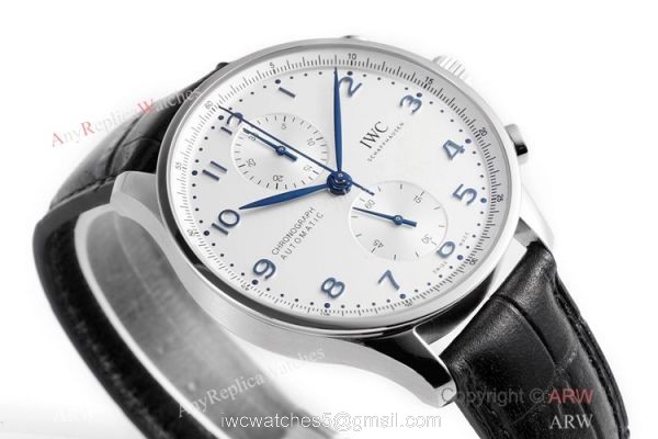 New! Swiss IWC Chronograph Portugieser White Dial Watch IWC Schaffhausen 3
