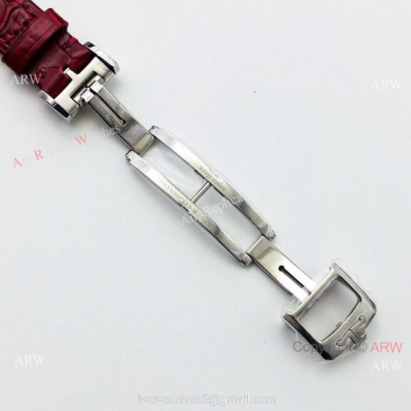 Swiss Copy Jaeger-LeCoultre Reverso Duetto Quartz Watch Lady Size Rose Red Face 3