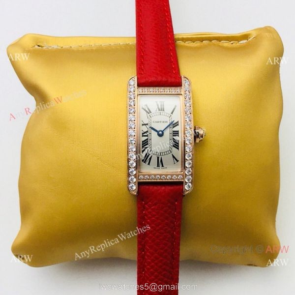 2020 New Copy Cartier Tank Americaine Women Watches Swiss Quartz Movement 3