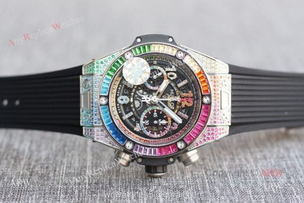 Best Hublot Big Bang Unico Rainbow King Watch Hublot Big Bang Diamond Watch Swiss Replica 3
