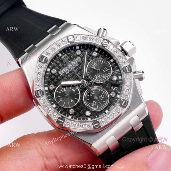 Audemars Piguet Royal Oak Offshore Watches Diamond Bezel Pink Dial 3