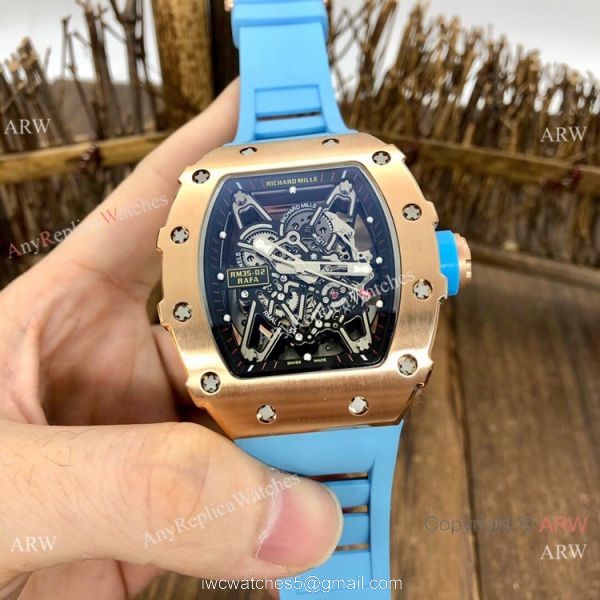 Best Quality Richard Mille rm 35-02 Rafael Nadal Copy Watches Rose Gold 3