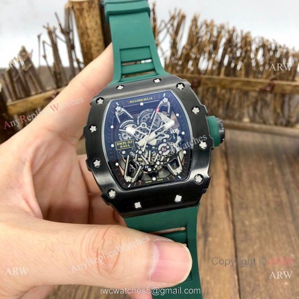 Best Quality Richard Mille RM35-02 Rafael Nadal All Black Watches Men 3