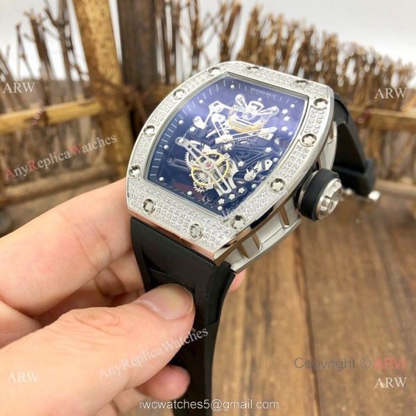 AAA Copy Richard Mille Bubba Watson RM38-01 Men Watch SS Diamond 3