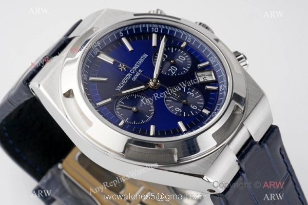 Swiss Copy Vacheron Constantin Overseas Chronograph 5500V Watch Blue Face 3