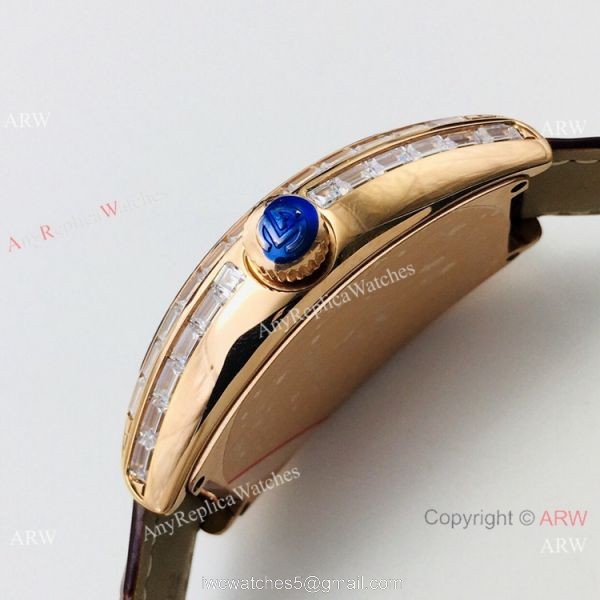 Swiss Replica Franck Muller Curvex diamond Watch Rose Gold 43mm 3