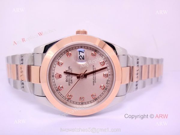 Replica Rolex Datejust 40mm 2-Tone Rose Gold Watch Oyster Band 3