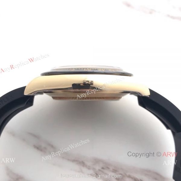 Copy Daytona Gold Case Black Rubber watch / AR Factory rolex watch 3