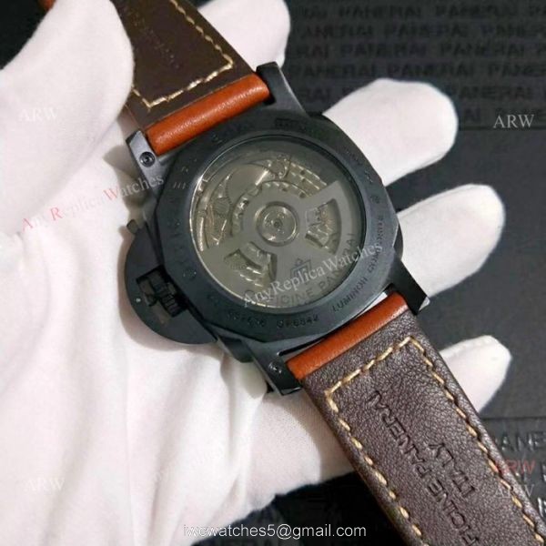 New Luminor Marina Panerai Black PVD Watch PAM00661 3