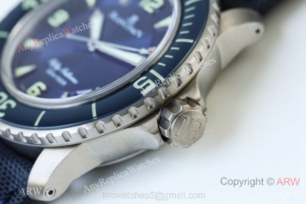 Swiss Copy Blancpain Fifty Fathoms Automatique Watch New Titanium Case Blue Dial 3