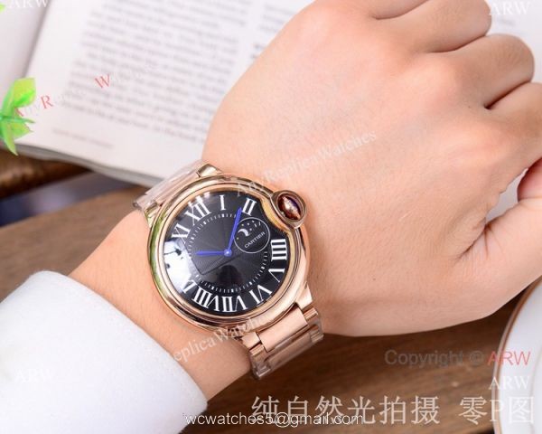 Replica Cartier Ballon Bleu de Moon phase 43mm Watch Automatic 3
