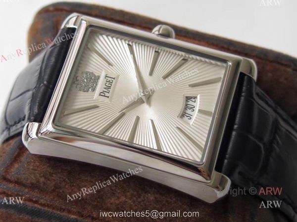 Best Replica Piaget Emperador Silver Dial Stainless Steel Mens Watch 3