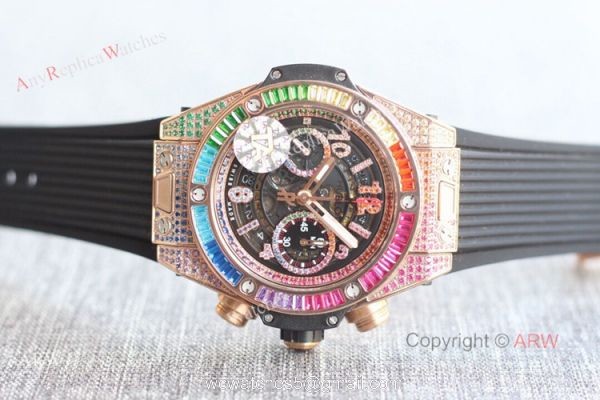 Best Hublot Watches For Men Swiss Replica Hublot Big Bang Unico Rainbow King Gold 3