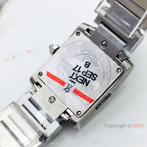 Super Clone Cartier Tank 2301 CC708177 Watch Cream Dial Lady Size 3