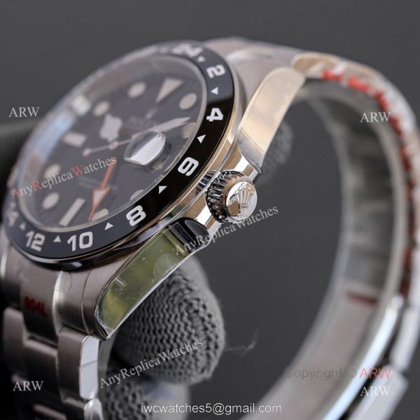 Hot Sale Rolex Explorer ii Ceramic Bezel Black Face Swiss 2836 GMT Watch Replica 3