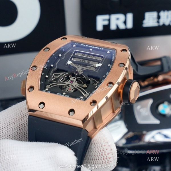 Sexy Time Richard Mille RM69 Rose Gold Tourbillon Erotic Automatic Watch Replica 3