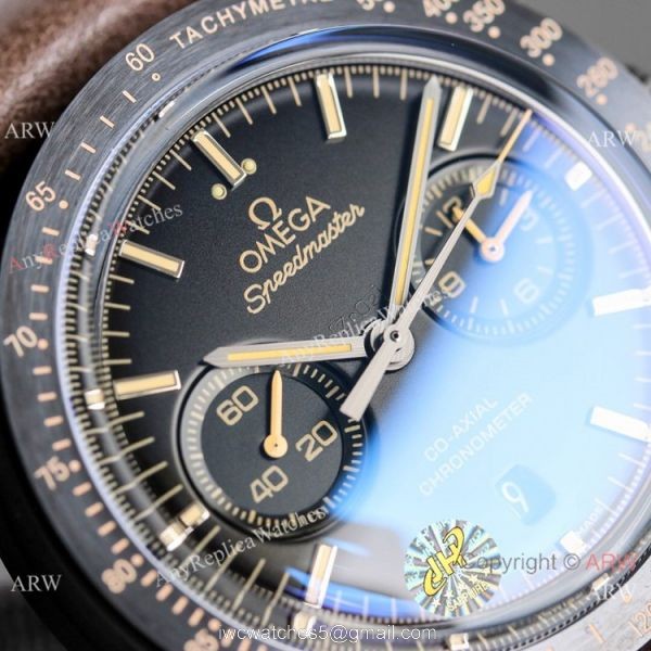 JH Omega Speedmaster Chronograph Dark Side of the Moon 9300 Watch Ceramic Case 3