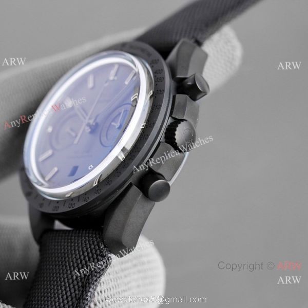 JH Omega Speedmaster Chronograph Dark Side of the Moon Watch Matte Case 3