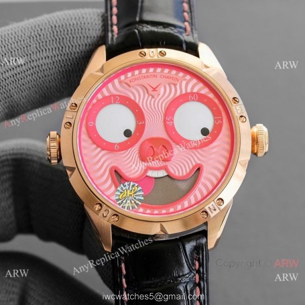 Swiss Copy Konstantin Chaykin Joker Dracula Watches Leather Strap 42mm 3