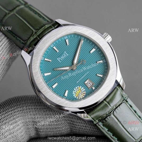 Swiss Replica Piaget Polo S Limited Edition Watches Blue Leather Strap 3