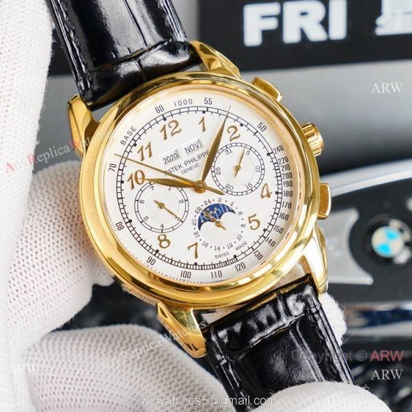 Swiss Grade Copy Patek Philippe Geneve Base 1000 Watch Arabic Markers 41mm 3