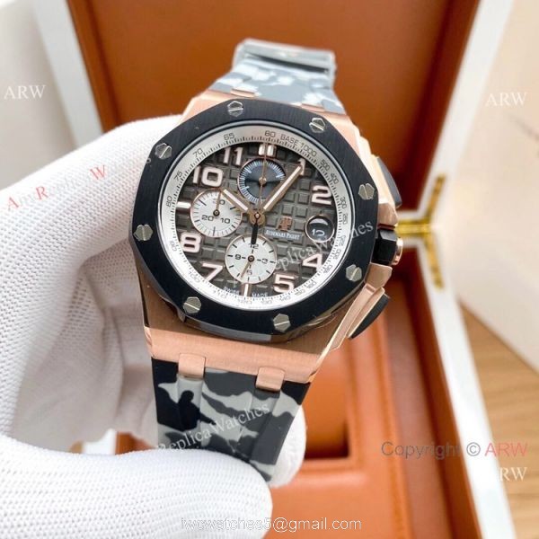 2020 Copy Audemars Piguet Offshore Watches Rose Gold and Black 3