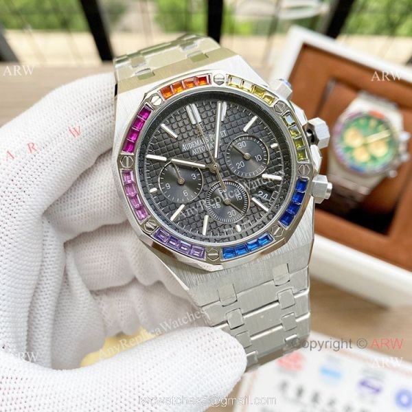 Fashion Style Audemars Piguet Royal Oak Rainbow Copy Watches 3