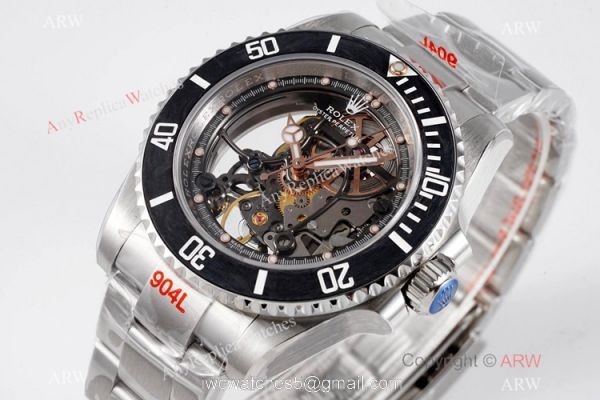 VR-Factory MAX 1-1 Best Edition Rolex Andrea Pirlo Skeleton Submariner Watch 904L Steel 3130 Movement 3
